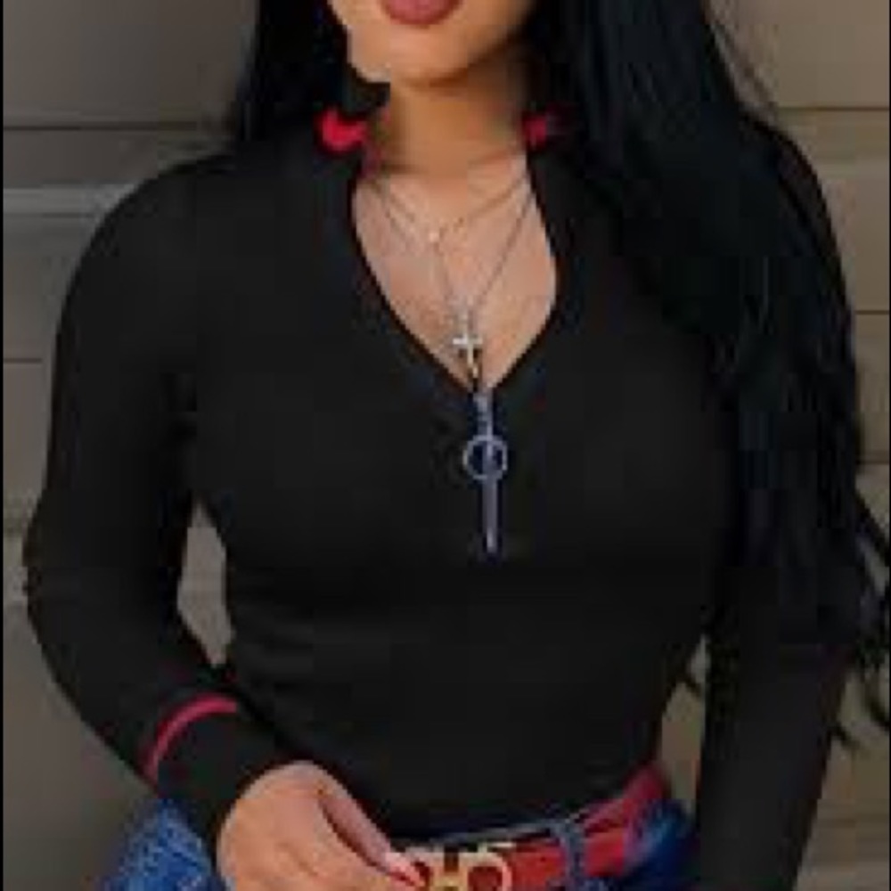 Front zipper sweater